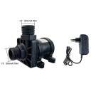 Bezkartáčové vodní čerpadlo 24 V s kabeláží Adaptér 220 V v balení Závit 1/2 palce 20 mm Průtok 800 l/h Výtlak 7 m Krytí IP68 Černé 2