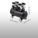 Bezolejový vzduchový kompresor pojízdný 2,65 kW 4 HP nádrž 75 L tlak 125 PSI 14,6 CFM ocelový černý 900 x 430 x 730 mm do auta a dílny 2