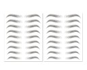 Bezpečné voděodolné tetování na obočí 10 párů 21 x 14,8 cm v odstínech černé pro ženy i muže s různými tvary podle preference 2