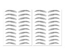 Bezpečné voděodolné tetování na obočí 10 párů 21 x 14,8 cm v odstínech černé pro ženy i muže s různými tvary podle preference 7