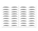 Bezpečné voděodolné tetování na obočí 10 párů 21 x 14,8 cm v odstínech černé pro ženy i muže s různými tvary podle preference 9
