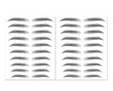 Bezpečné voděodolné tetování na obočí 10 párů 21 x 14,8 cm v odstínech černé pro ženy i muže s různými tvary podle preference 10