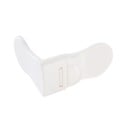 Bezpečnostná poistka na dvierka skríň 5 ks Dvoudielna západka z PVC Lepiace penové podložky Montáž bez vŕtania Rozmer 6,8 x 3,5 cm Biela 1