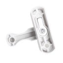 Bezpečnostná poistka na okno s otočným ramenom Prišroubovanie na okenný rám Skrutky a krytky súčasťou balenia Biely plast 8,5 x 2 x 3,7 cm 5