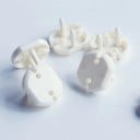 Bezpečnostná zástrčka do zásuvky 10 ks Oválna krytka chránia deti pred úrazom elektrickým prúdom Biely plast Rozmery 3,7 x 3,3 x 1,6 cm 4