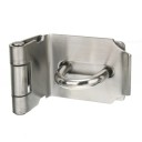 Bezpečnostní petlice s okem pro visací zámek 57 × 38 mm kovové provedení pro dveře, branky, skříňky a úložné boxy 2