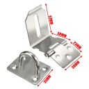 Bezpečnostní petlice s okem pro visací zámek 57 × 38 mm kovové provedení pro dveře, branky, skříňky a úložné boxy 7