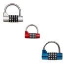 Bezpečnostní visací zámek 4číselný kód 5,4 x 1,75 x 4,95 cm slitina zinku kombinovaný zámek na zavazadla batohy skříňky 1