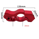 Bezpečnostní zámek na řídítka motorky 136 × 56 mm hliníková slitina zámek plynu proti krádeži motocyklu se 2 klíči 7