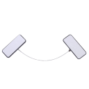 Bezpečnostní zámek s ocelovým lankem 17,3 cm kovový zámek na dveře a okna proti otevření dětská pojistka s klíčem 6