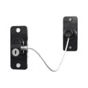 Bezpečnostní zámek s ocelovým lankem 17,3 cm kovový zámek na dveře a okna proti otevření dětská pojistka s klíčem 3