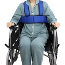 Bezpečnostný pás pre invalidný vozík vesta na podporu trupu proti pádu spodný popruh až 170 cm ramenný až 110 cm priedušná sieťovina modrý 1