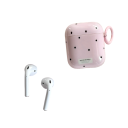 Bezpečný puntíkovaný ochranný kryt pro AirPods 2, jednoduchý silikonový kryt na sluchátka s ochranou proti poškrábání a nárazům 4