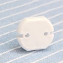 Bezpiecznik do gniazdka 5 sztuk Dziecięca osłona zakrywająca otwory gniazdka elektrycznego Biały plastik ABS Wymiary 3,7 x 3,3 cm 1