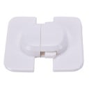 Bezpiecznik do lodówki przeciwko otwieraniu przez dzieci Samoprzylepny dwuczęściowy zamek drzwiczek bez wiercenia Biały plastik 6,4 x 5,5 cm 1