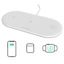 Bezprzewodowa ładowarka 3w1 do telefonu, zegarków Apple Watch i słuchawek AirPods Trzy miejsca ładowania Maksymalna moc 10 W Grubość 0,8 cm 4