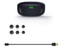 Bezprzewodowe słuchawki douszne z etui ładującym Bluetooth 5.0 Mikrofon do rozmów Czas pracy 6 godzin Sterowanie muzyką Czarne ze złotymi detalami 2