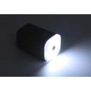 Bezprzewodowy kompresor powietrza 8,35 x 9,45 cm z latarką LED 3 tryby 5 końcówek ładowanie USB Przenośna pompka do roweru samochodu piłki 2