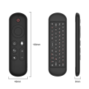 Bezprzewodowy pilot zdalnego sterowania z obsługą głosową, mini klawiatura Bluetooth, 7-kolorowe podświetlenie, 2,4 GHz, dla systemów Windows, Mac 3