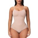 Bezšvové elastické body na ramienka Dámske tvarovacie tielko Sťahovacie body s klasickým strihom nohavičiek Zoštíhľujúca bezšvová spodná bielizeň 3