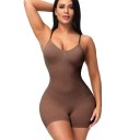 Bezšvové elastické body na ramienka Dámske tvarovacie tielko Sťahovacie body so strihom na stehná Zoštíhľujúca bezšvová spodná bielizeň 2