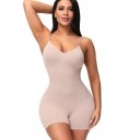 Bezszwowe elastyczne body na ramiączkach, damskie body modelujące, topy bez rękawów, body z wycięciem na udzie, wyszczuplająca bezszwowa bielizna 3