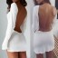 Biała sukienka damska z odkrytymi plecami 3