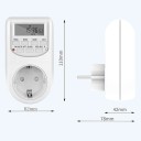 Biała wtyczka z timerem EU 11 x 6,2 cm Praktyczna wtyczka z włącznikiem czasowym do domu 5