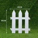 Biały plastikowy płot lajkowy element 25 x 30 cm ogrodowa dekoracyjna osłona na rabaty wiejski styl odporny na warunki atmosferyczne i promieniowanie 2