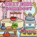 Βιβλίο ζωγραφικής Cozy Girl Homebody 20 x 20 cm 24 μονόπλευρες σελίδες χαρτινές εικονογραφήσεις για χαλαρωτική ζωγραφική στο σπίτι 1