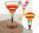Bicchiere da cocktail con stelo in vetro colorato bicchiere ampio per cocktail champagne o bevande miste bicchiere decorativo per drink 3
