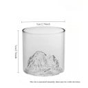Bicchiere da whisky in cristallo originale 7 x 7 cm 200 ml Motivo montano sabbiato a mano di lusso Bicchiere da degustazione per bourbon e distillati 3