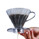 Bicchiere filtrante manuale a spirale per caffè filtro 10 x 8 cm a forma di V con angolo di 60° Dripper per 2 tazze Preparazione domestica del caffè 2