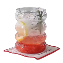 Bicchieri in vetro ondulato 350 ml Bicchiere trasparente con curve 10 x 7,3 cm Bicchiere elegante per acqua, caffè, cocktail e dessert 2