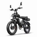 Bici elettrica da montagna Fat bike Motore 250 W Batteria 48 V 20 Ah Specchietti e indicatori Freni idraulici Shimano 7 velocità Nera Per terreni 1