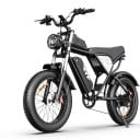 Bicicleta eléctrica de montaña Fat bike Motor 250 W Batería 48 V 20 Ah Frenos de disco hidráulicos Shimano 7 velocidades Totalmente suspendida Negra 1
