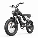 Bicicletă electrică de teren Fat bike Motor 250 W Baterie 48 V 15,6 Ah Cu suspensie completă Shimano 7 viteze Anvelope 20 x 4 inch Neagră Pentru teren 1
