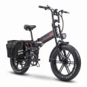 Bicicleta eléctrica plegable RANDRIDE YX20M-2 Motor 2000 W Batería 48 V 20 Ah Fat bike 20 x 4 pulgadas Totalmente suspendida Negro-rojo Para terreno 1