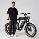 Bicicletă electrică URLIFE T2 Fat bike Baterie detașabilă 48 V 15,6 Ah Schimbător Shimano Ecran LCD color Frâne cu disc Pentru teren și oraș 5