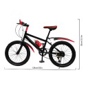 Bicicletta da montagna per bambini 7 velocità 85×135 cm acciaio al carbonio e lega di alluminio sella regolabile 63–76 cm per guida in fuoristrada 3