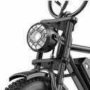 Bicicletta elettrica da montagna HEADEER Fat bike Batteria 48 V 20 Ah Display LCD Sospensione anteriore e posteriore Freni a disco Nera Per 3
