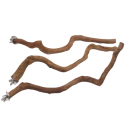 Bidinho natural para papagaios Bidinho de madeira para aves 30 cm 2