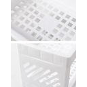 Biely plastový organizér 23 x 15 x 15 cm Úložný box so 2 poličkami z PP Viacúčelový stojan na kozmetiku, kuchyňu alebo kúpeľňu 4