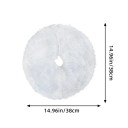 Biely vianočný koberec pod stromček 38 x 38 cm Mäkká dekoračná podložka pod malý stromček Elegantný biely koberec pre zimnú a sviatočnú výzdobu 2