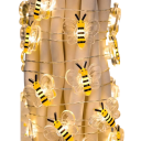 Bijen LED lichtsnoer 2 m 20 LED Warm wit Decoratieve lampjes op batterijen voor slaapkamer terras balkon feest bruiloft en kerstdecoratie 5