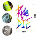 Bike Frame Sticker 5.6 x 8 cm Ride or Die Durable Bicycle Sticker Stylish Design Cycling Accessories Bike Frame Decoration 8