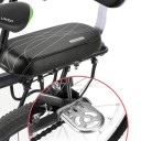 Bike Seat with Backrest 27 x 17.5 cm Padded Black Rear Seat for Passenger on Bike Rack 5