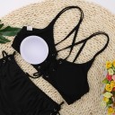 Bikini da donna con lacci - Neri 4