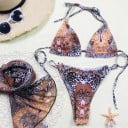 Bikini de damă cu eșarfă 7