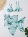 Bikini de damă cu eșarfă P277 4